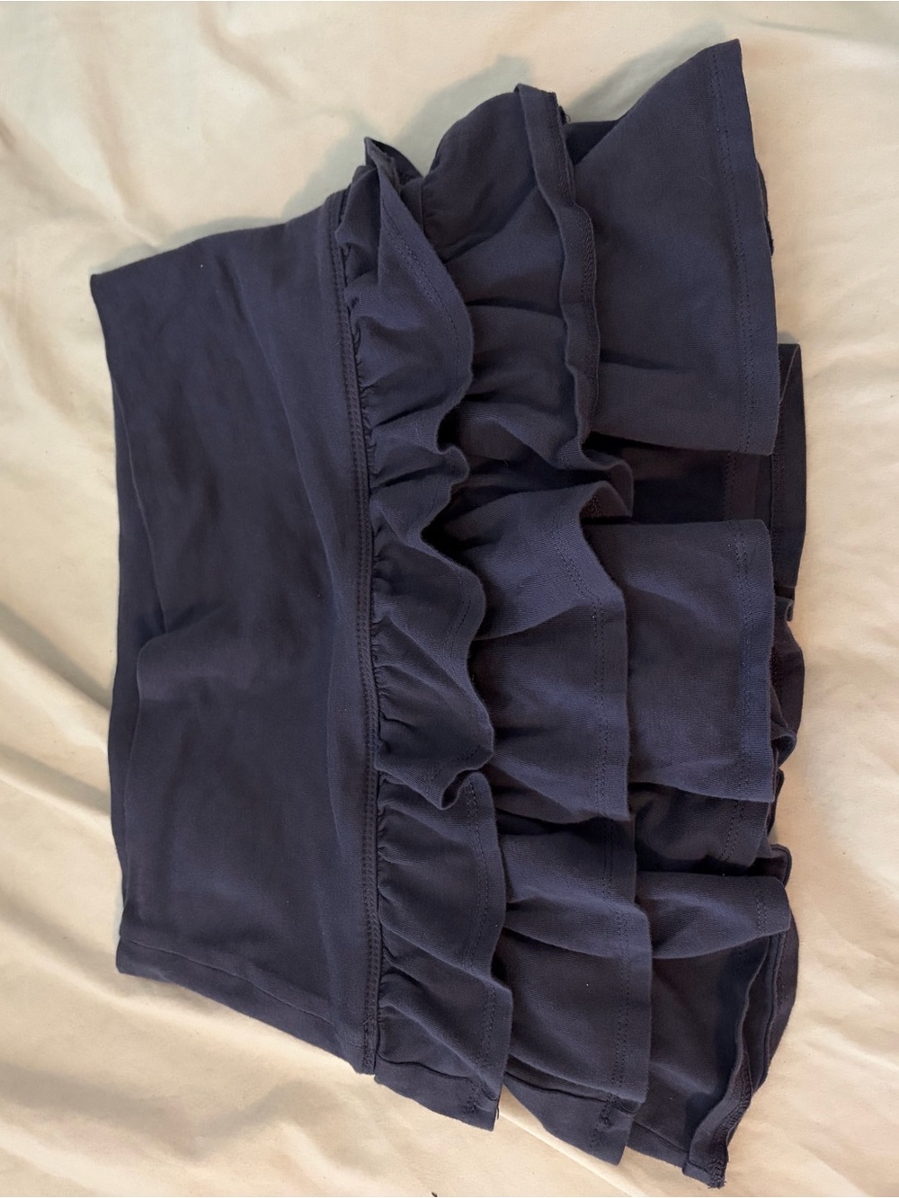 Ruffled Navy Women's Skirt - Elegant Layered Silhouette